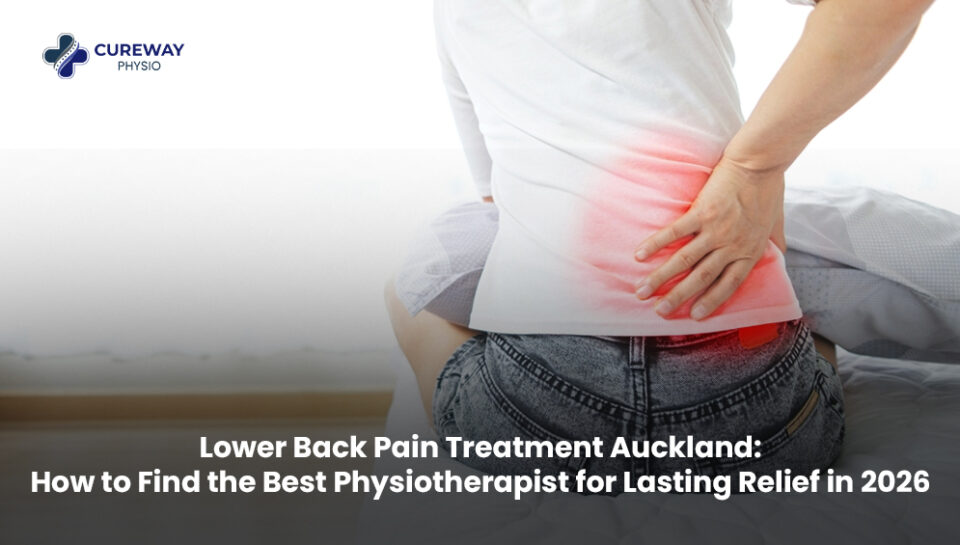 Physiotherapist providing lower back pain treatment to a patient in Auckland for pain relief and improved mobility.