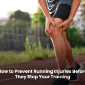 Runner warming up before training to help prevent running injuries.