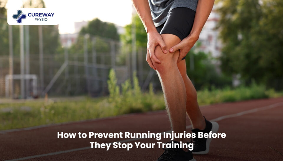 Runner warming up before training to help prevent running injuries.