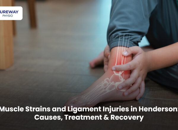 Physiotherapist treating a patient for muscle strain and ligament injury in Henderson