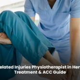 Physiotherapist treating a work-related injury in Henderson