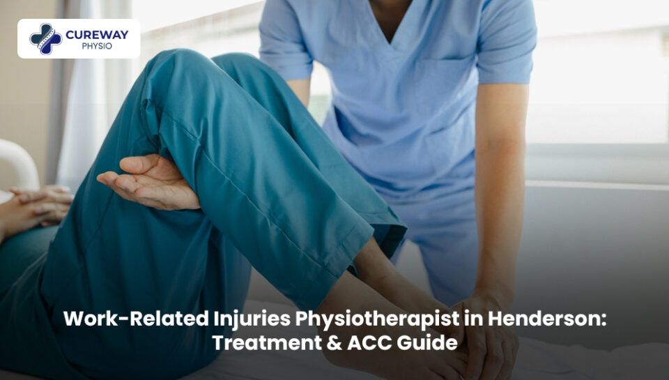 Physiotherapist treating a work-related injury in Henderson