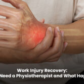 Work Injury Recovery: When to See a Physiotherapist Physiotherapist helping a patient recover from a work-related injury with guided rehabilitation exercises. Is this conversation helpful so far?
